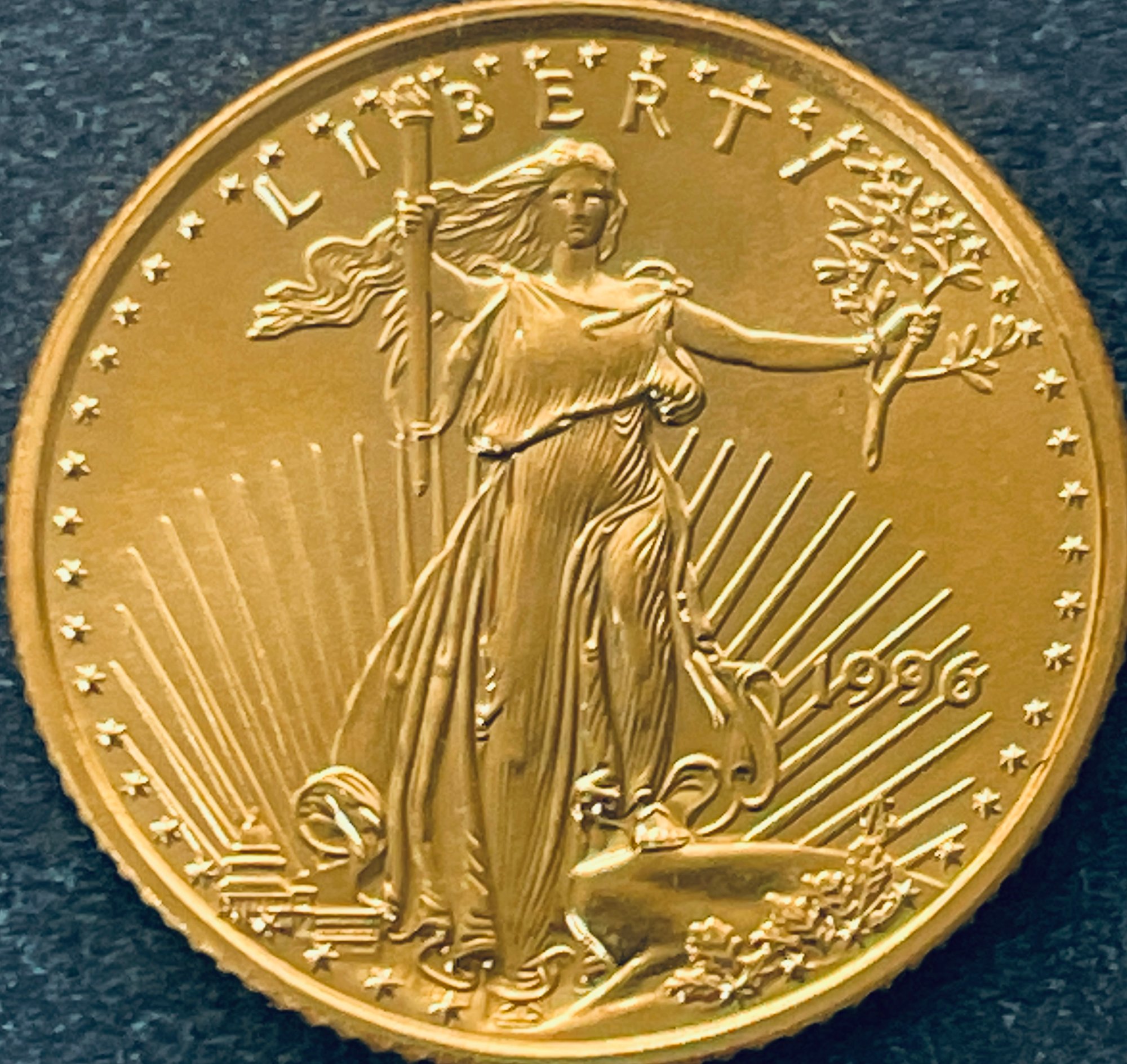 1/10 OZ. 5 DOLLAR GOLD 1996 AMERICAN EAGLE COIN 9948