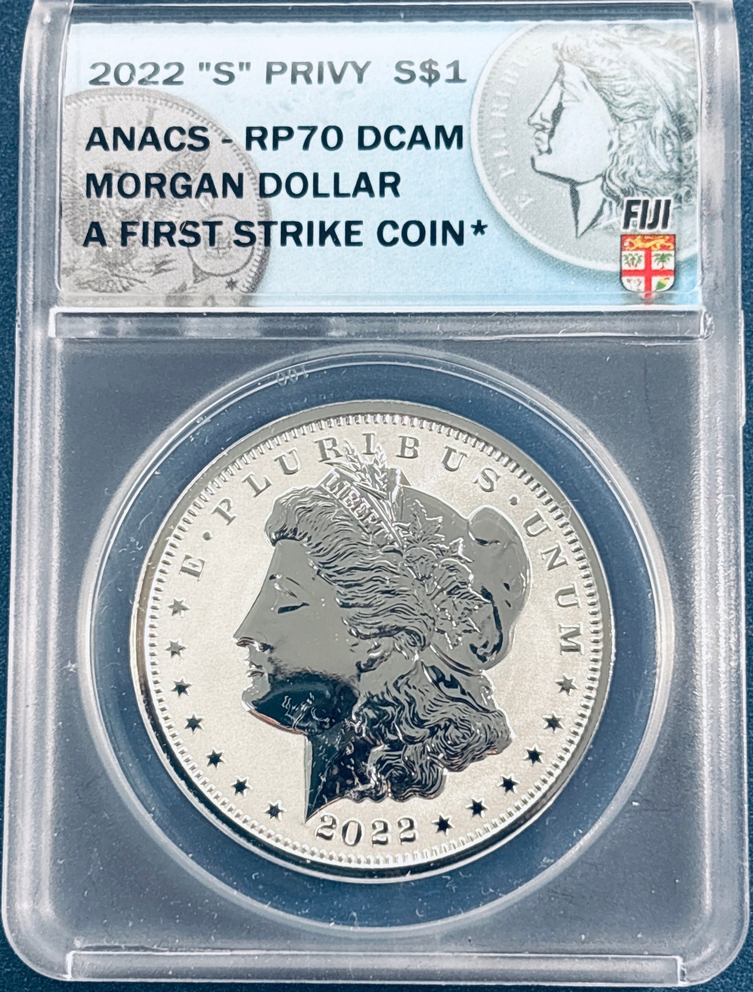 2022-S MORGAN SILVER DOLLAR -PRIVY S$1- A FIRST STRIKE COIN - ANACS ...