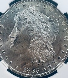 1885-O MORGAN SILVER DOLLAR COIN-BU/BRILLIANT UNCIRCULATED