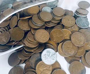 LOT OF OVER 500 LINCOLN WHEAT CENT PENNY COINS- SEE PICTURES