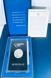 1882-CC CARSON CITY - GSA UNCIRCULATED MORGAN SILVER DOLLAR - IN BOX W/ COA