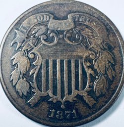 1871 TWO CENT COIN