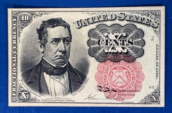 1874 FRACTIONAL US CURRENCY- 10 TEN CENTS - 5TH ISSUE - CIVIL WAR ERA - MINT CONDITION