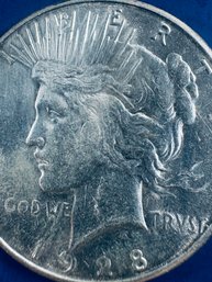 1928-S PEACE SILVER DOLLAR COIN- SEMI-KEY DATE!
