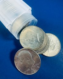 TUBE 0F (20) 40 PERCENT SILVER KENNEDY HALF DOLLAR COINS