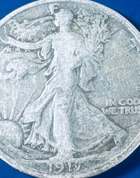 1917-D REV WALKING LIBERTY SILVER HALF DOLLAR COIN
