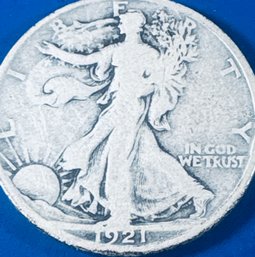 1921-D WALKING LIBERTY SILVER HALF DOLLAR COIN-RARE KEY DATE