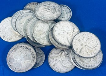 LOT OF CANADA 80 PERCENT SILVER COINS-95 GRAMS