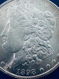 1898 MORGAN SILVER DOLLAR COIN- BU/ BRILLIANT UNCIRCULATED!
