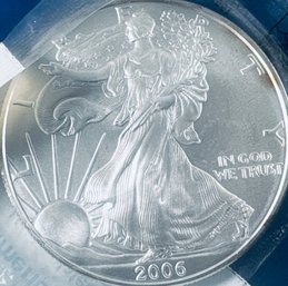 2006 SILVER AMERICAN EAGLE $1 99.9 FINE SILVER COIN - UNCIRCULATED!