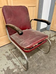 Vintage Art Deco Style Chrome Springer Chair