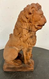 Terra Cotta Lion Sculpture