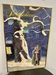 Frame 1978 La Boheme MetropolItan Opera Promotional Poster By Artist Jamie Wyeth