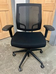 Sit On It Focus Task Chair With Black Mesh Seat And Adjustable Arms