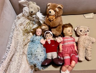 Collection Of Dolls And Bears