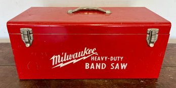 Red Metal Tool Box, Originally Housing A Milwaukee Band Saw