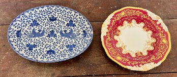 Vintage Japanese Phoenix Plate And An English Coalport Plate Sold At Tiffany & Co.