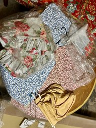 Collection Of Vintage Pillow Covers And Table Runners