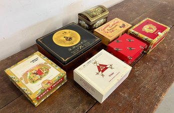 Collection Of Cigar And Candy Boxes