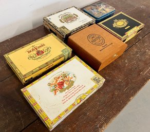 Collection Of Cigar And Decorative Boxes