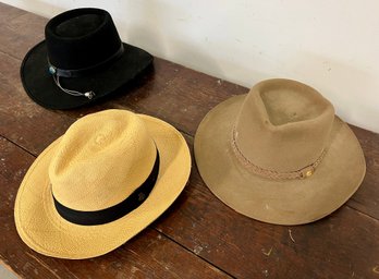 Collection Of Straw And Felt Hats