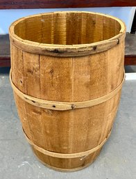 Small Wooden Barrel, By Bradbury Barrels In Bridgewater, Maine.