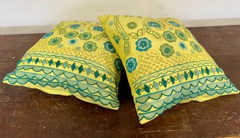 Two Decorative Throw Pillows