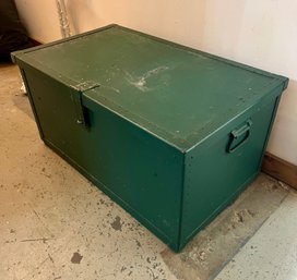 Green Vintage Wooden Trunk