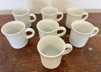 Set Of Seven Wiliams-Sonoma Essential White Mugs