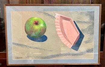 Framed Still Life Pastel Drawing
