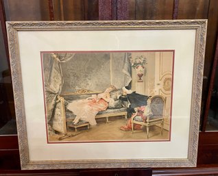 Framed Print Of A Painting In French Rococo Style