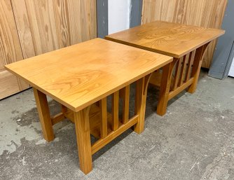 Wooden End Tables In Mission Style