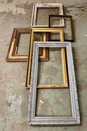 Collection Of Five Large Distressed Antique Frames