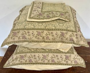 Pair Of Decorative Pillows And A Single Matching Cover
