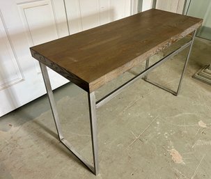 Wood And Metal Console Table