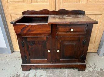 Dry Sink Cabinet In Dark Pine