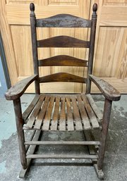 Antique Ladderback Rocking Chair