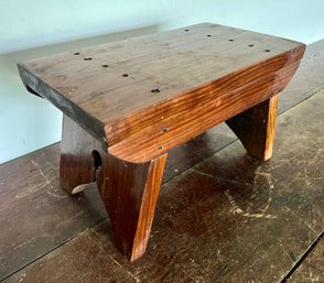 Vintage Rustic Wooden Foot Stool