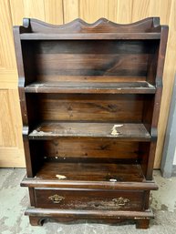 Bookcase With Dark Pine Finish