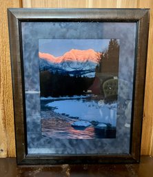 Framed Photograph Of Mountain Landscape