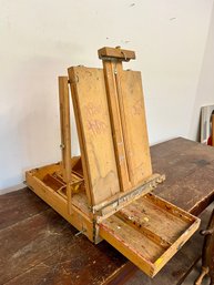 Portable Easel With Paint Drawer And Carrying Strap
