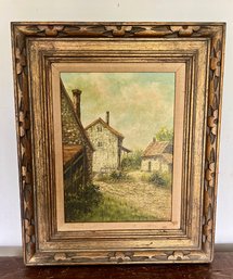 Unsigned Oil Painting In Gold Wooden Frame