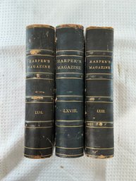 1881-1884 Harper's New Monthly Magazine Volume LXVI, LXVIII, And LXIII