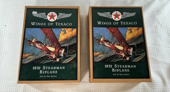 2 Wings Of Texaco 1931 Stearman Biplane Model In Packaging