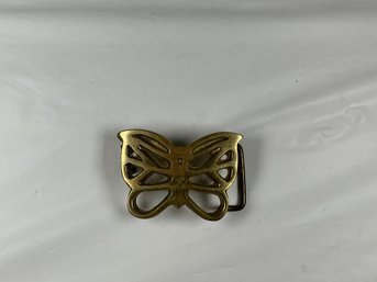 Solid Brass Butterfly Belt Buckle
