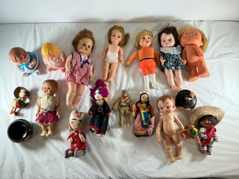1950s Rubber Baby Toys, Whimsical Small Dolls, 1960s Vinyl Dolls/older National Dolls