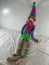 Large Crochet Clown Doll
