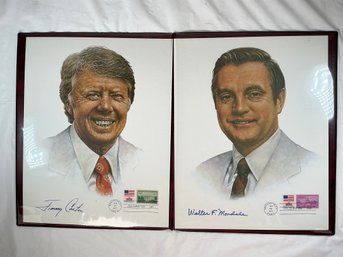 1977 Jimmy Carter And Walter Mondale Inauguration Day First Day Stamp Cover Album