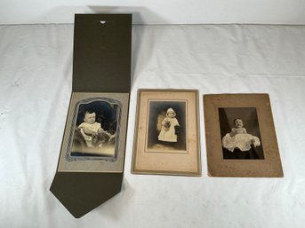 3 Antique Photos Of Babies And Children