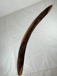 Vintage Hand Carved Boomerang